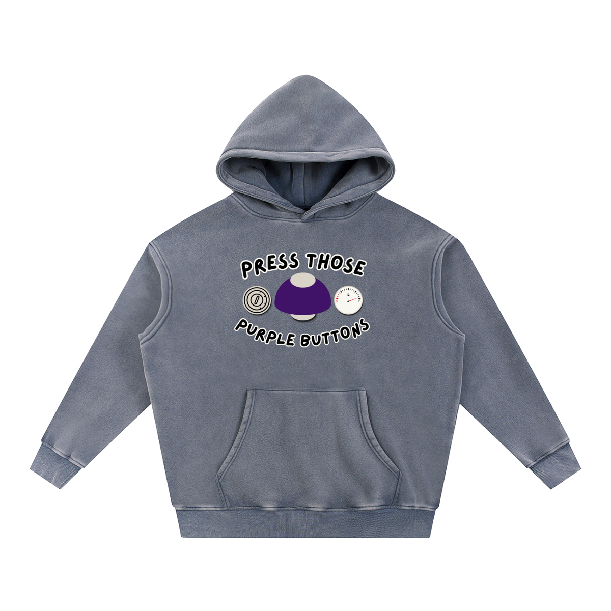 Purple Button Hoodie