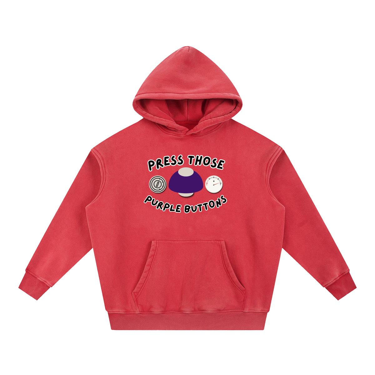 Purple Button Hoodie