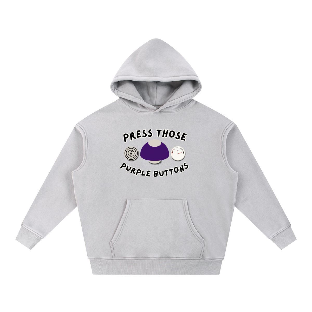 Purple Button Hoodie