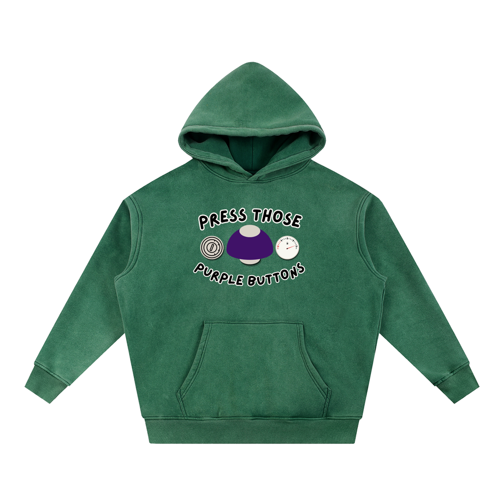 Purple Button Hoodie