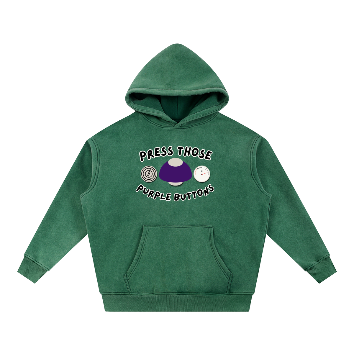 Purple Button Hoodie