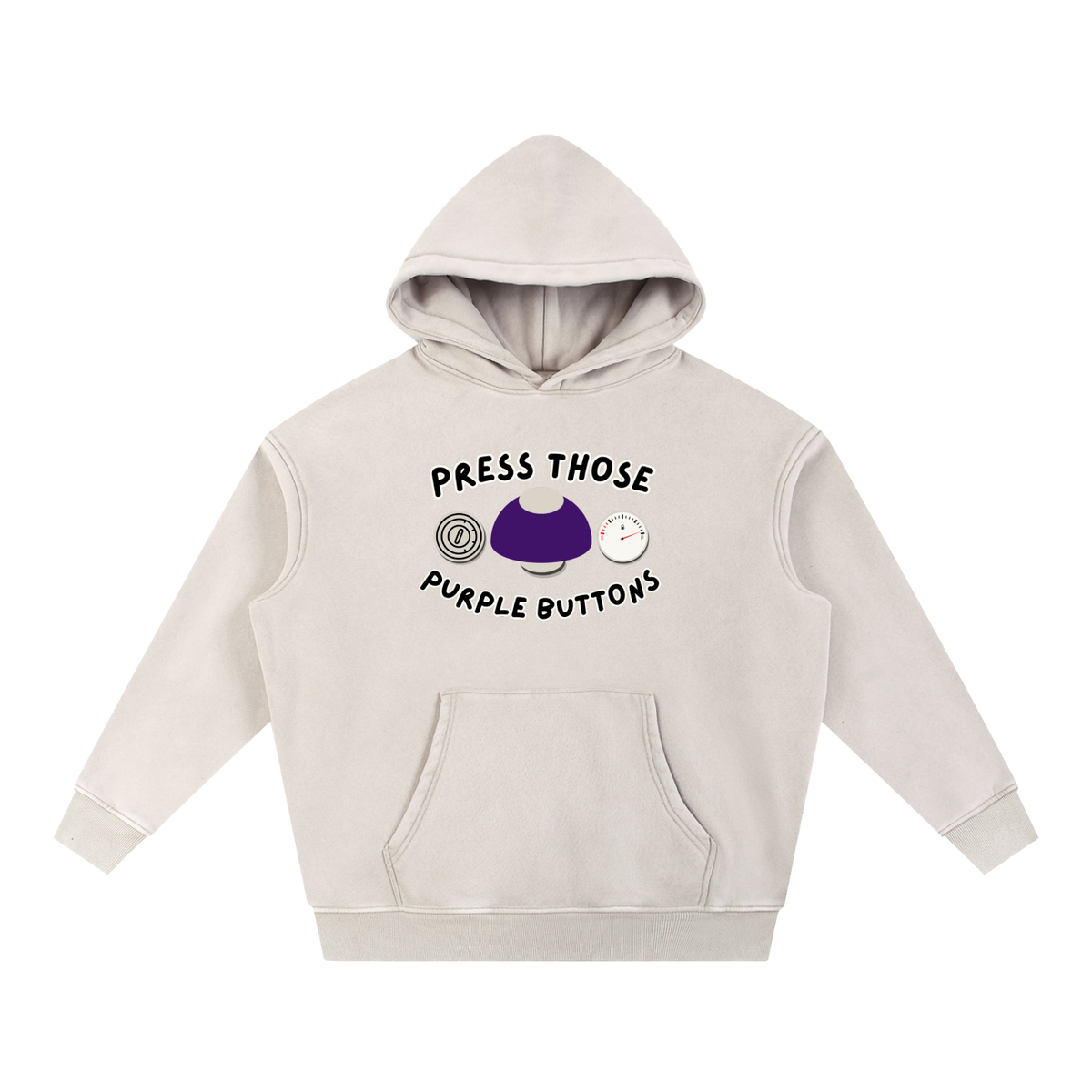 Purple Button Hoodie