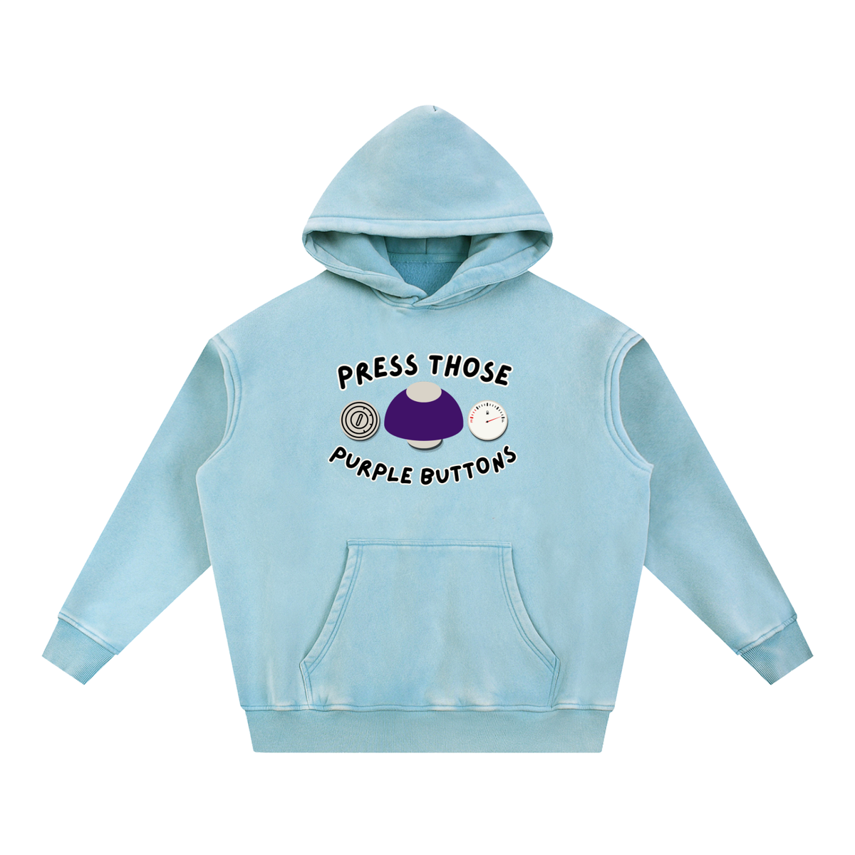 Purple Button Hoodie
